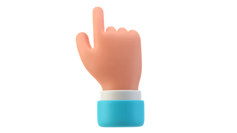 Small finger hand gesture  3D Illustration