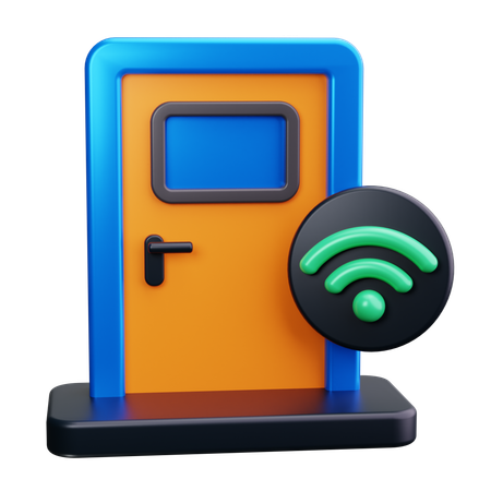 Smart Door  3D Icon