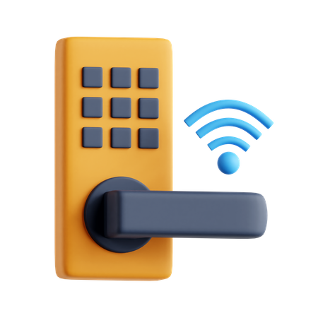 Smart Door  3D Icon