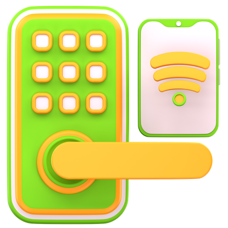 Smart door lock  3D Icon