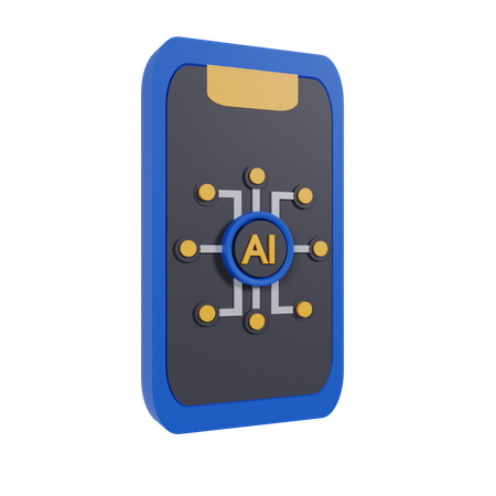 Smartphone Ai  3D Icon