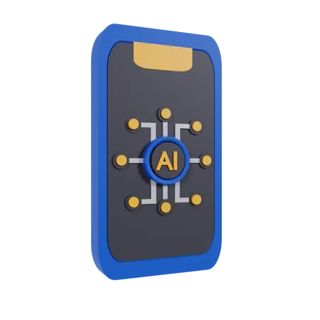 Smartphone ai  3D Icon