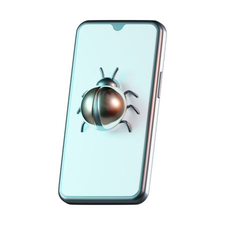 Smartphone Bug  3D Icon