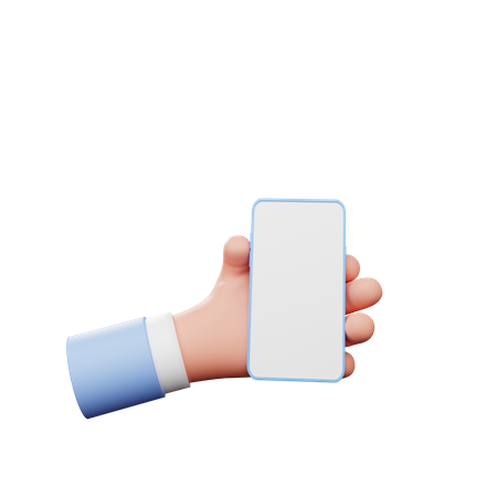 Smartphone Holding Hand Gesture  3D Illustration