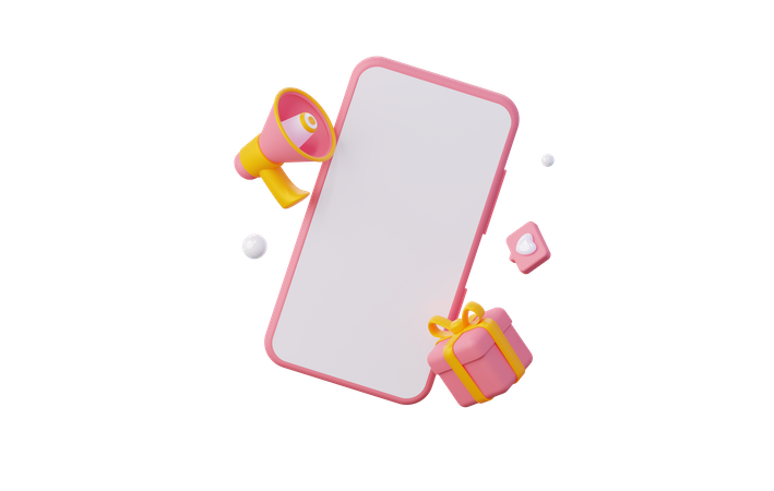 Smartphone-Werbung  3D Icon