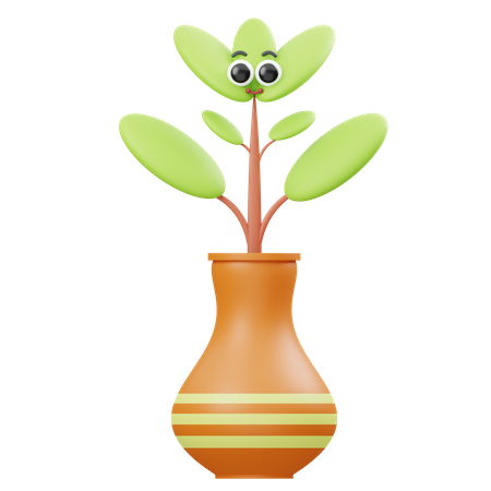 Smiley Plant  3D Illustration