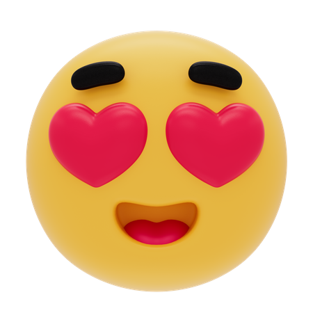 Smiling Emoji With Heart Eyes  3D Icon