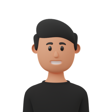 Smiling man  3D Illustration