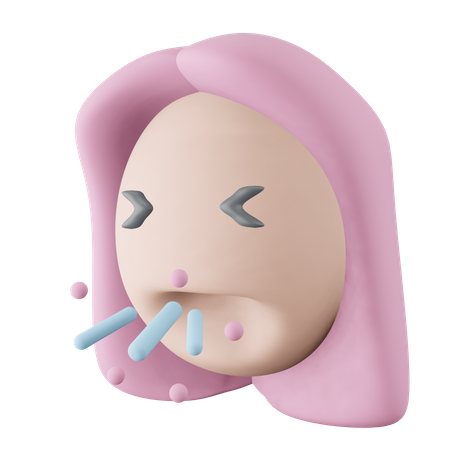 Sneeze  3D Illustration