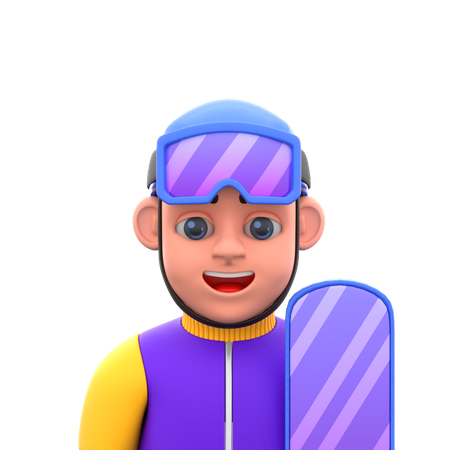 Snowboarder  3D Icon