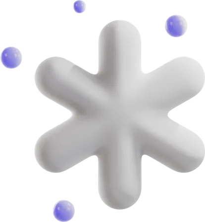 Snowflake  3D Illustration