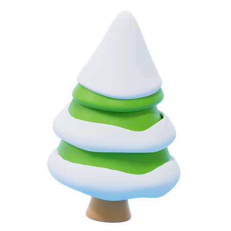 SNOWY TREE  3D Icon