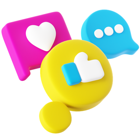 Social Media  3D Icon