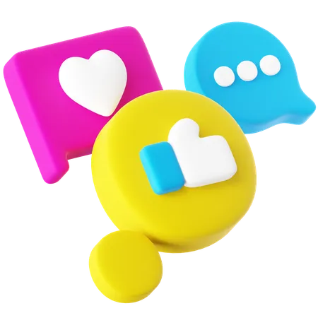 Social Media  3D Icon