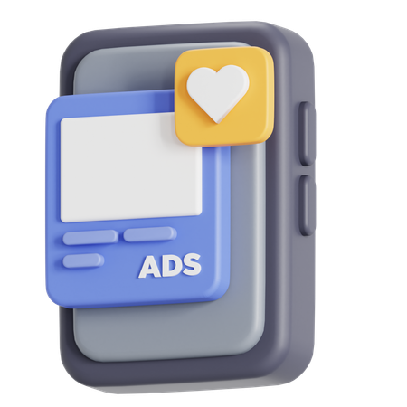 Social Media Ads  3D Icon