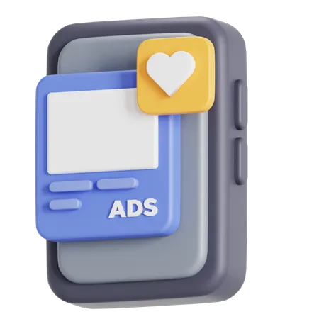 Social Media Ads  3D Icon