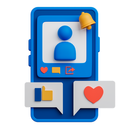 Social Media Application  3D Icon