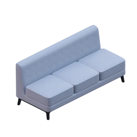 Sofa ohne Armlehnen  3D Icon