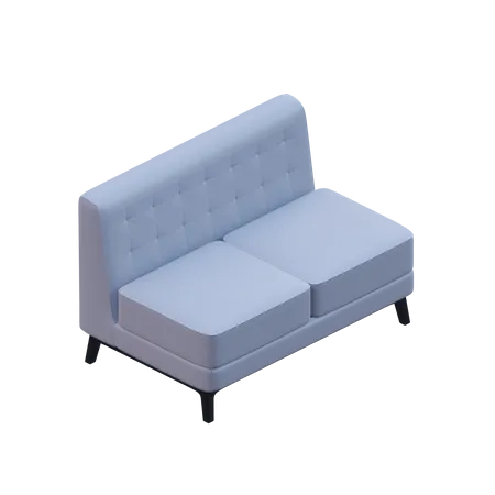 Sofa ohne Armlehnen  3D Icon