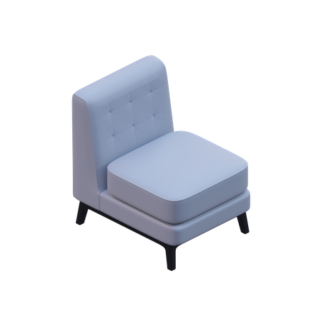 Sofa ohne Armlehnen  3D Icon