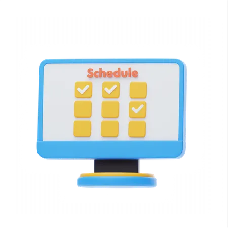 Software for scheduling  3D Icon