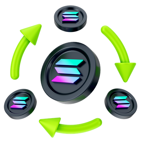 Solana Exchange  3D Icon