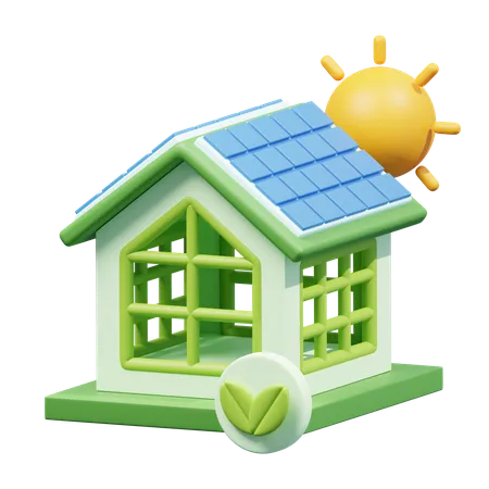 Solar House  3D Icon