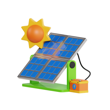 Solar Panel  3D Icon