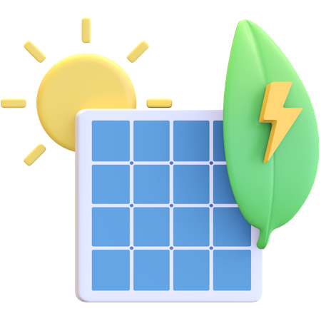 Solar panel energy  3D Illustration