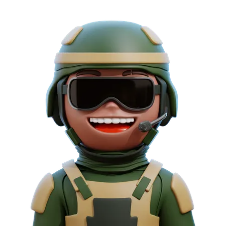 Soldier Avatar  3D Icon