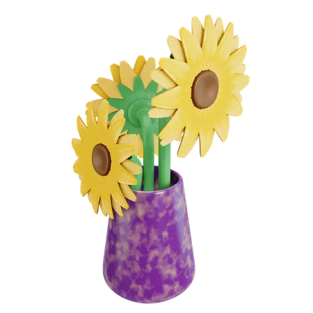 Sonnenblume  3D Illustration