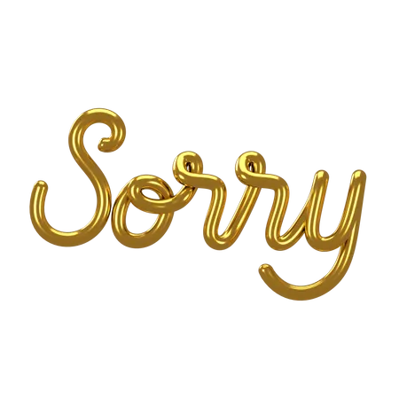 Sorry Letter  3D Icon