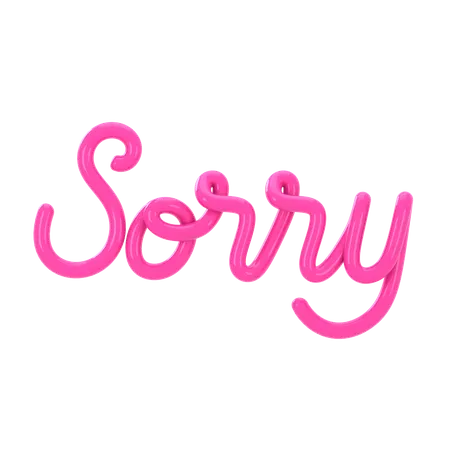 Sorry Letter  3D Icon