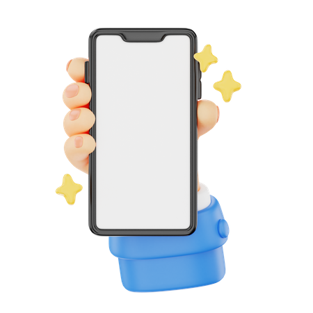 Sosteniendo un gesto con la mano de un teléfono inteligente  3D Icon