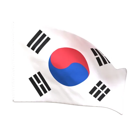 South Korea Flag  3D Icon