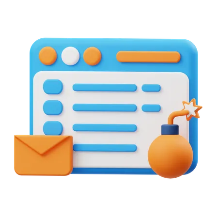 Spam-Mails  3D Illustration