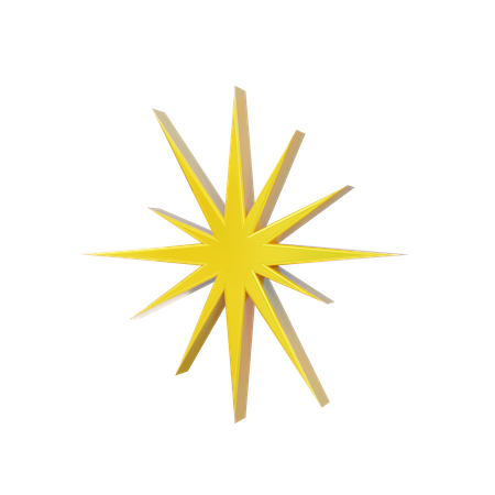 Sparkling Star  3D Icon