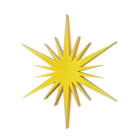 Sparkling Star  3D Icon