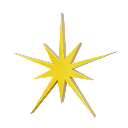 Sparkling Star  3D Icon