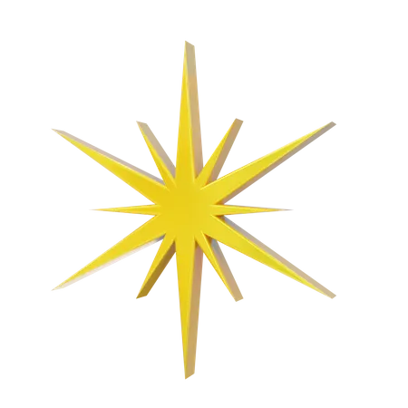 Sparkling Star  3D Icon