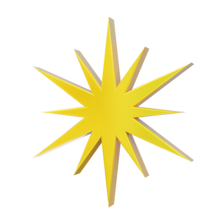 Sparkling Star  3D Icon