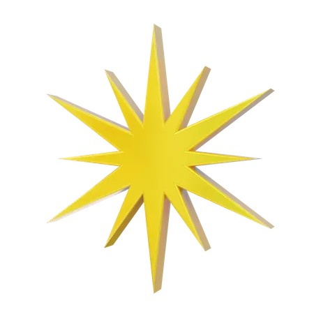 Sparkling Star  3D Icon