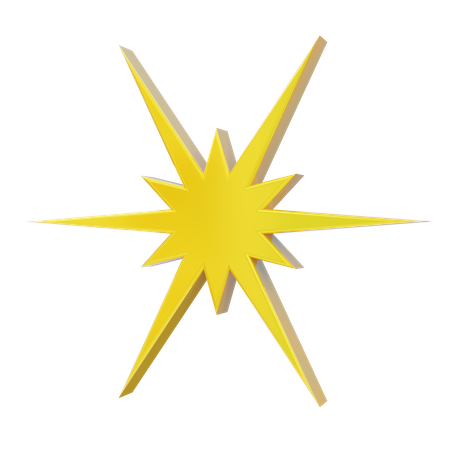 Sparkling Star  3D Icon