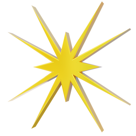 Sparkling Star  3D Icon