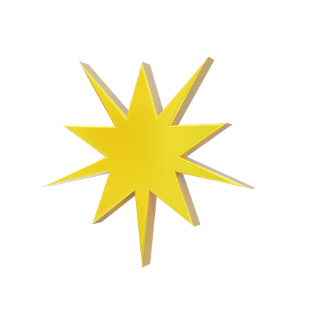 Sparkling Star  3D Icon