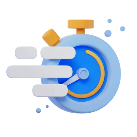 Speed Stopwatch  3D Icon