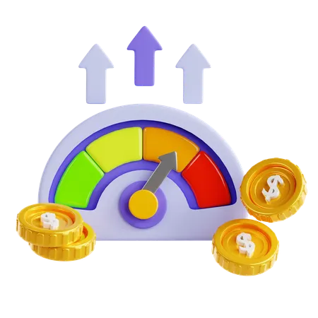 Speedometer  3D Icon