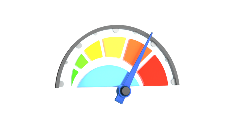 Speedometer  3D Illustration