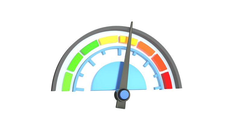 Speedometer  3D Illustration