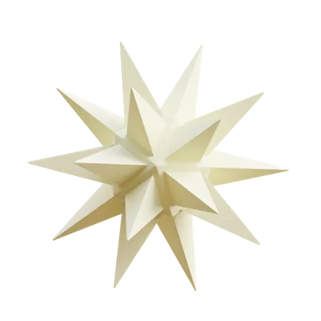 Spike Star  3D Illustration